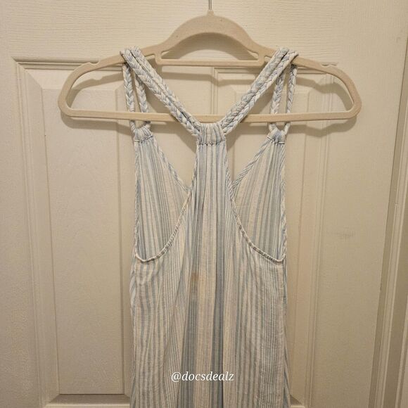 C & C California Summer Dress Blue and White Striped Size Small - Picture 7 of 7